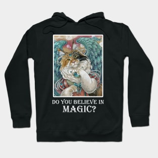 Angel Cat Princess - Do You Believe In Magic - White Outlined Version Hoodie